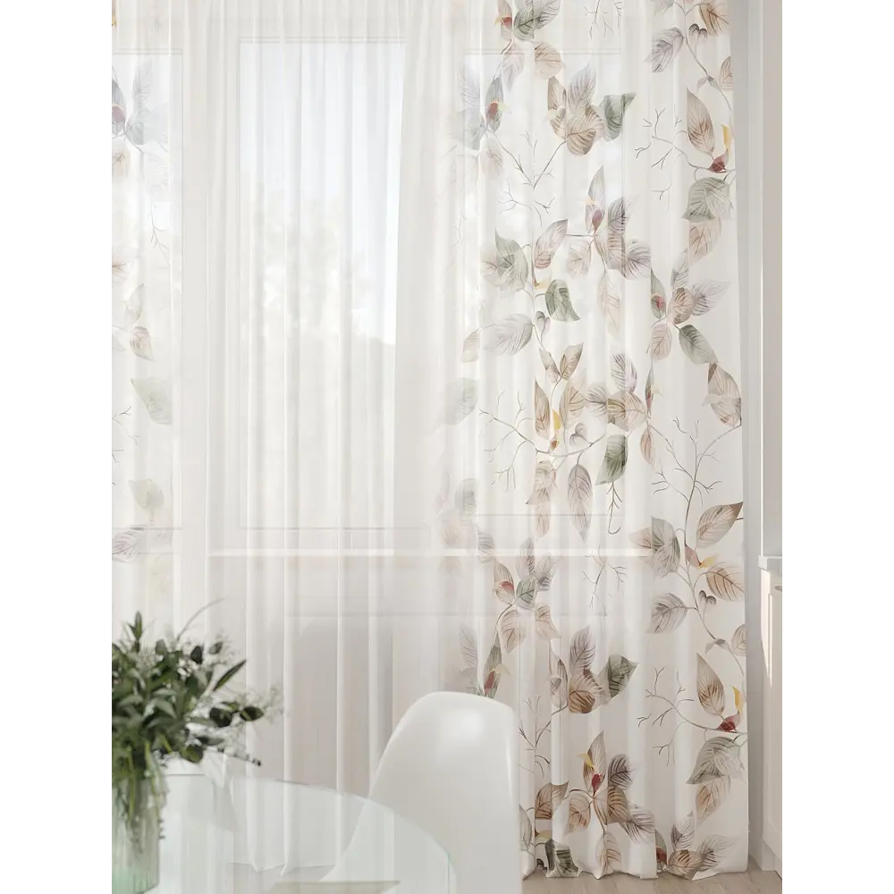 Фото 5 Тюль At home Базовая коллекция AT994075 на шторной ленте 260x450 см цвет бежевый Фото 5 Тюль At home Базовая коллекция AT994075 на шторной ленте 260x450 см цвет бежевый
