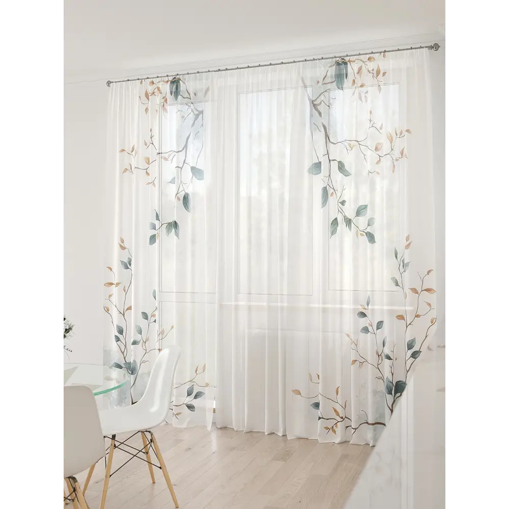 Фото 7 Тюль At home Базовая коллекция AT994063 на шторной ленте 260x450 см цвет бежевый Фото 7 Тюль At home Базовая коллекция AT994063 на шторной ленте 260x450 см цвет бежевый