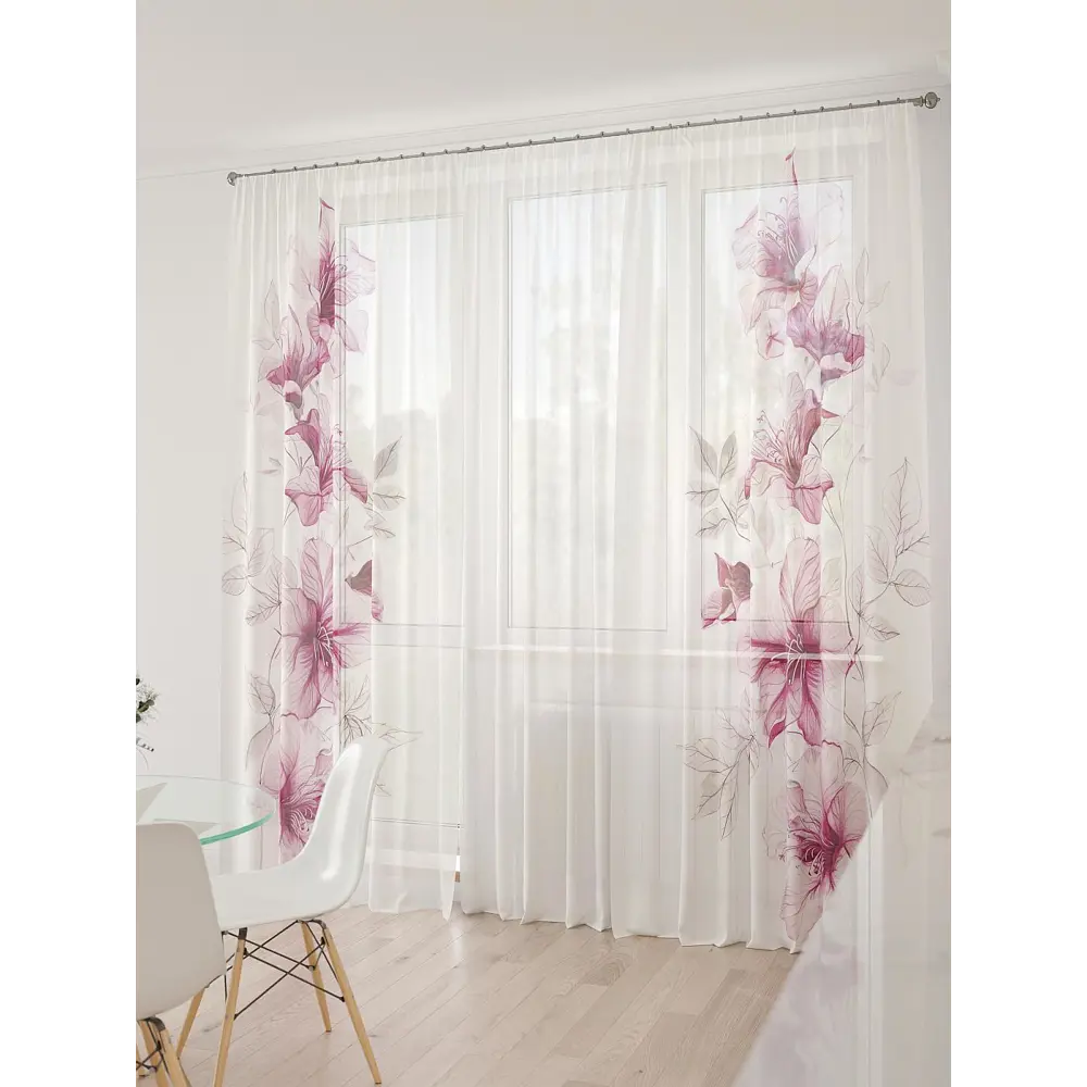Фото 6 Тюль At home Базовая коллекция AT994057 на шторной ленте 260x450 см цвет бежевый Фото 6 Тюль At home Базовая коллекция AT994057 на шторной ленте 260x450 см цвет бежевый