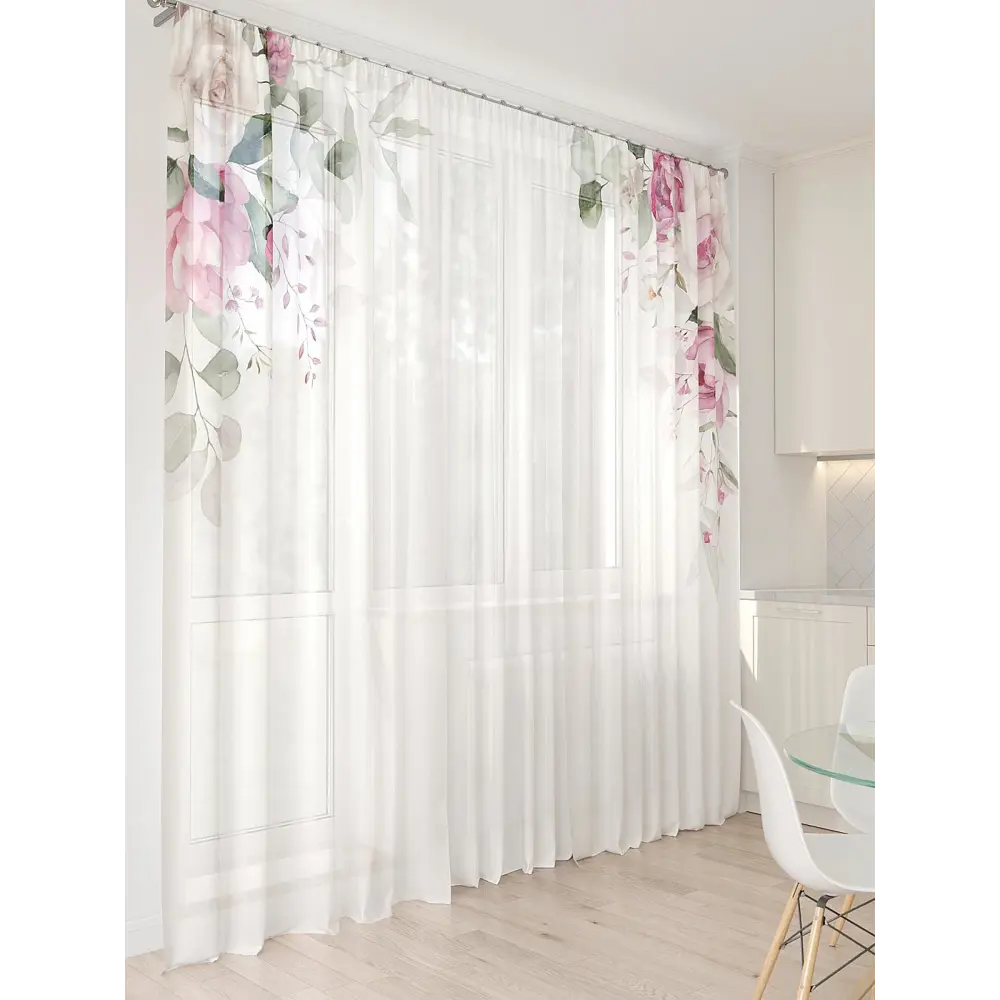 Фото 4 Тюль At home Базовая коллекция AT994055 на шторной ленте 260x450 см цвет бежевый Фото 4 Тюль At home Базовая коллекция AT994055 на шторной ленте 260x450 см цвет бежевый