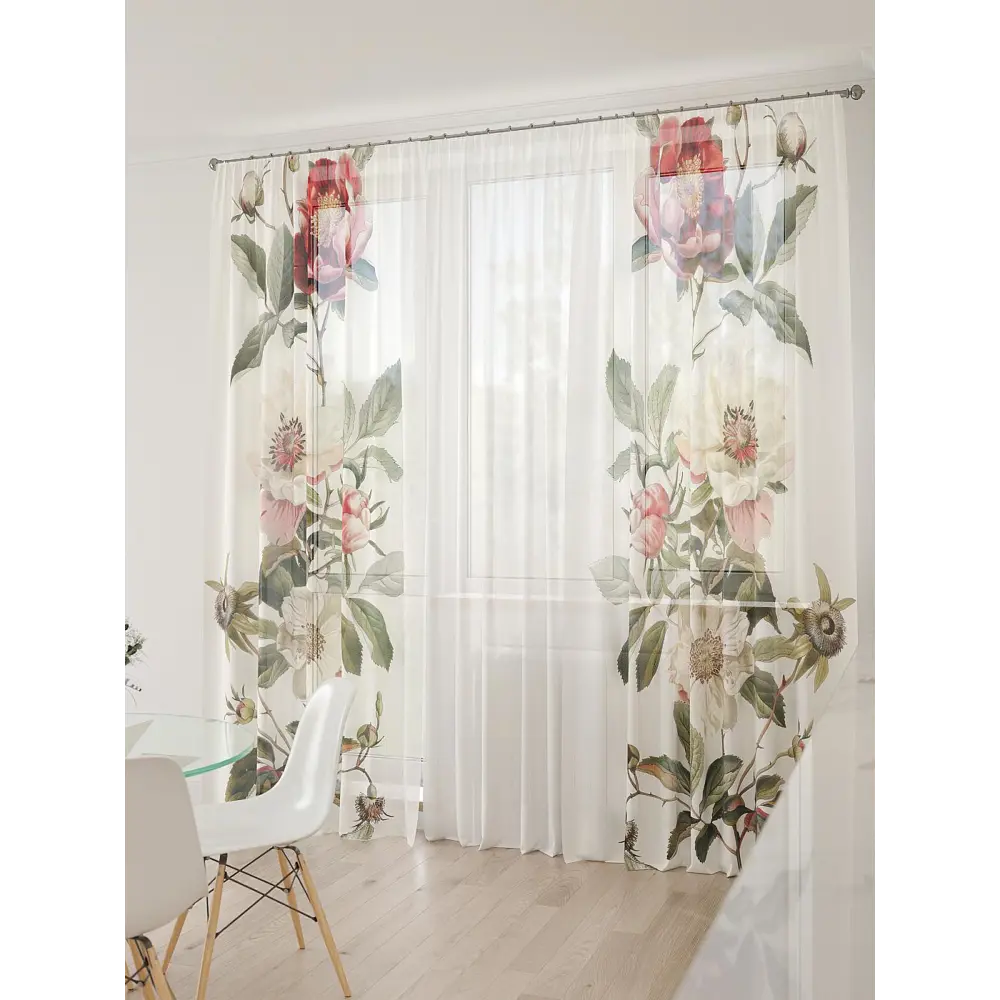Фото 3 Тюль At home Базовая коллекция AT994054 на шторной ленте 260x450 см цвет бежевый Фото 3 Тюль At home Базовая коллекция AT994054 на шторной ленте 260x450 см цвет бежевый
