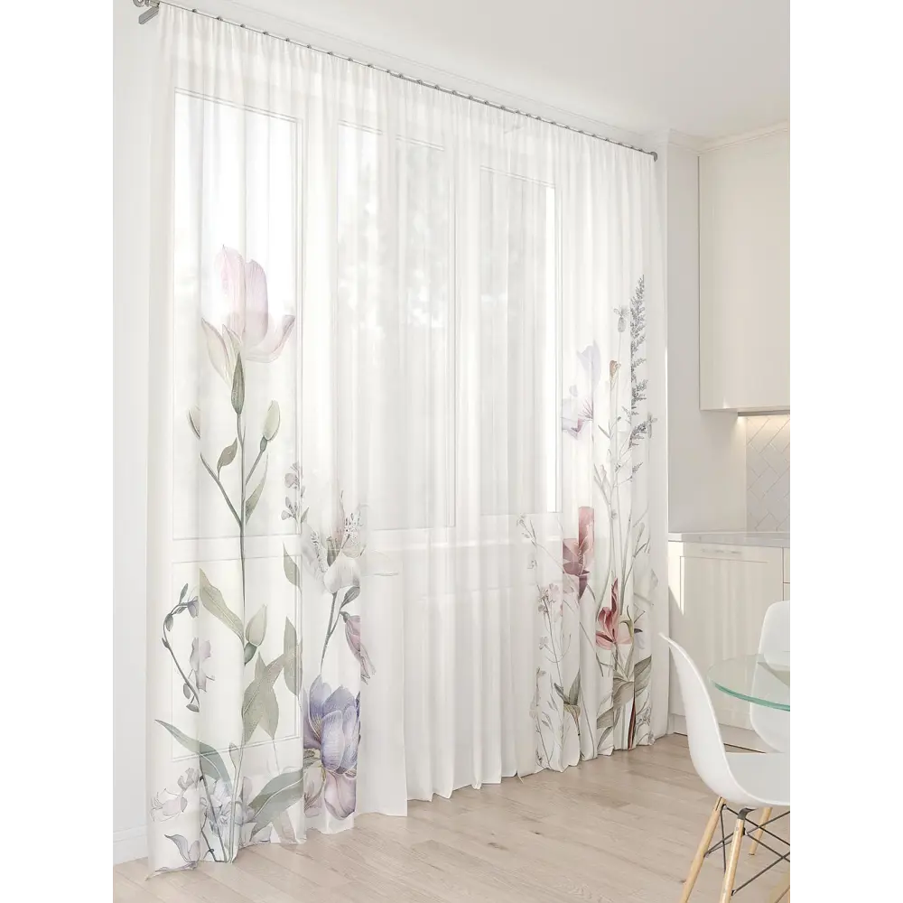 Фото 2 Тюль At home Базовая коллекция AT994052 на шторной ленте 260x450 см цвет бежевый Фото 2 Тюль At home Базовая коллекция AT994052 на шторной ленте 260x450 см цвет бежевый