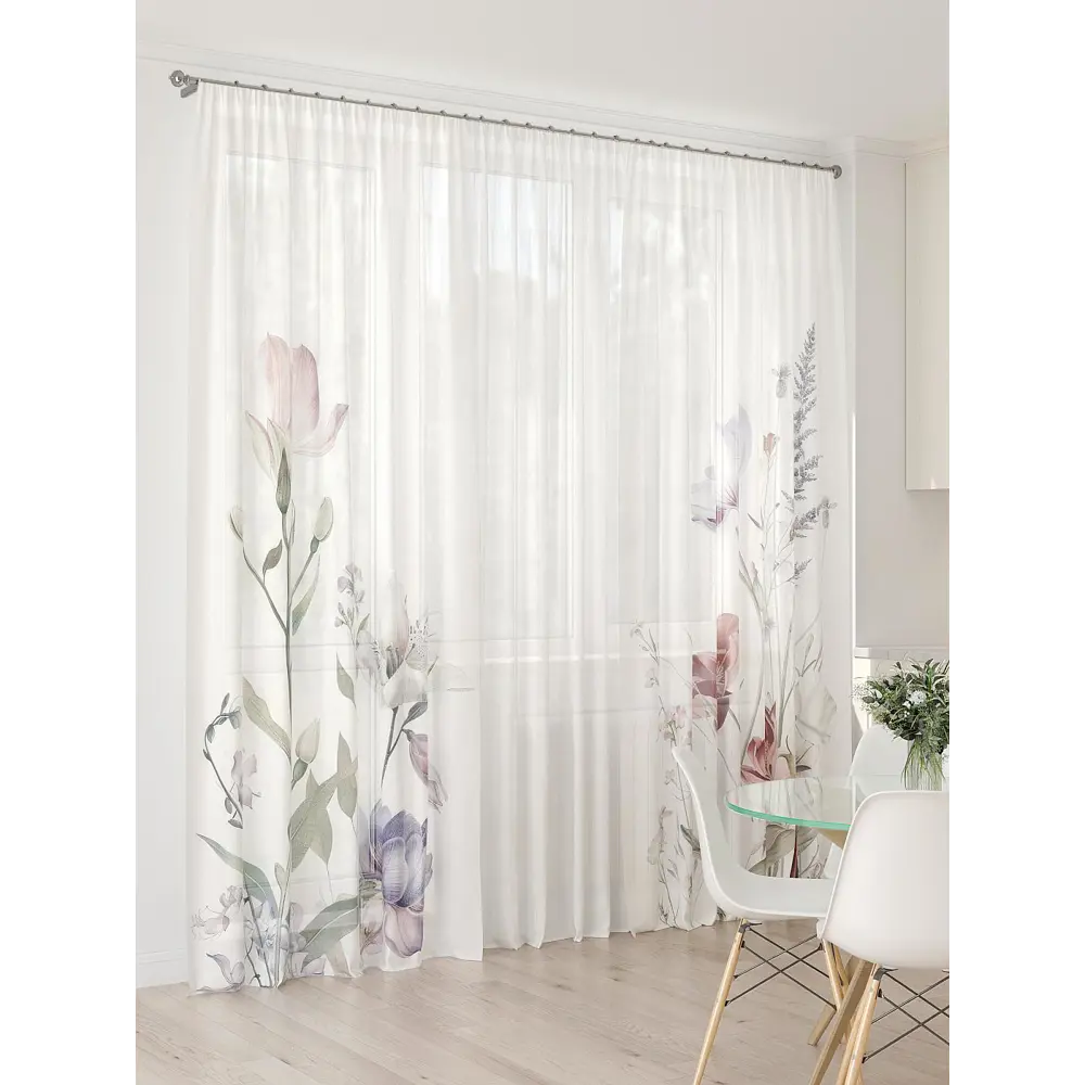 Фото 8 Тюль At home Базовая коллекция AT994052 на шторной ленте 260x450 см цвет бежевый Фото 8 Тюль At home Базовая коллекция AT994052 на шторной ленте 260x450 см цвет бежевый