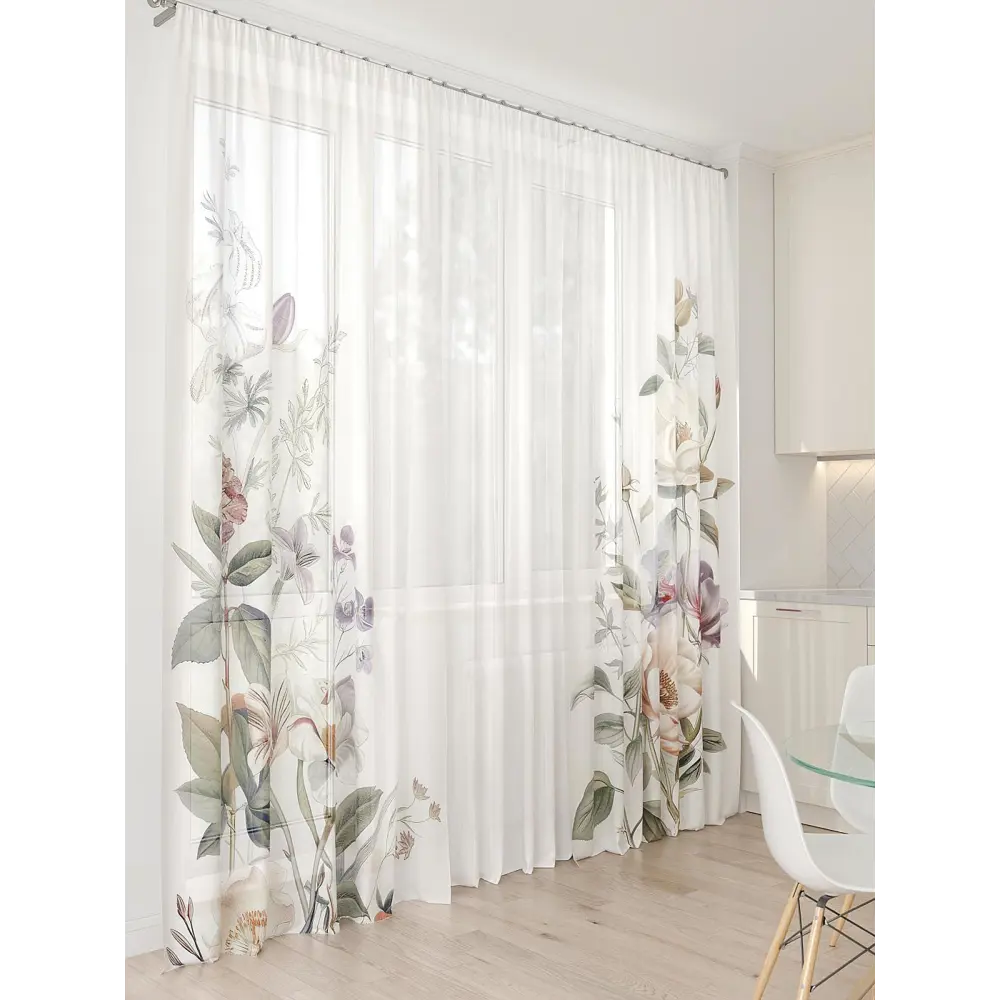 Фото 3 Тюль At home Базовая коллекция AT994048 на шторной ленте 260x450 см цвет бежевый Фото 3 Тюль At home Базовая коллекция AT994048 на шторной ленте 260x450 см цвет бежевый