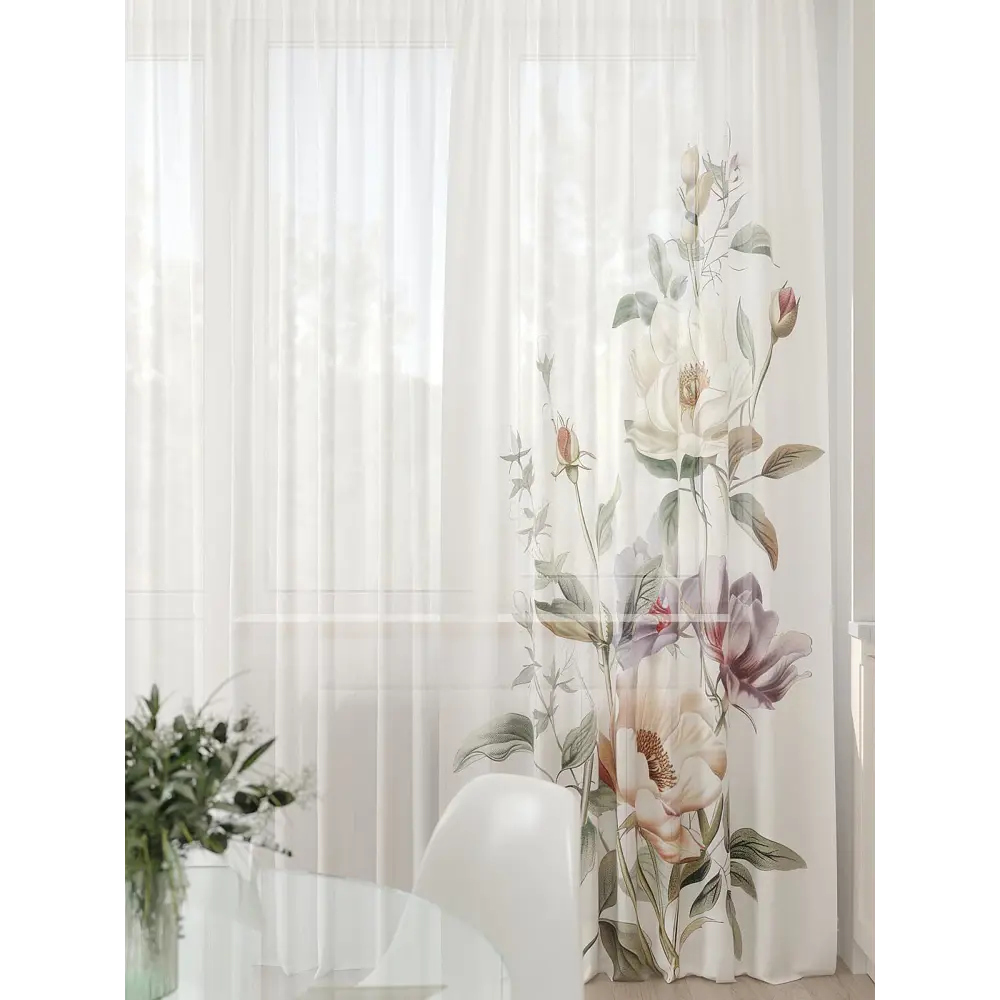 Фото 4 Тюль At home Базовая коллекция AT994048 на шторной ленте 260x450 см цвет бежевый Фото 4 Тюль At home Базовая коллекция AT994048 на шторной ленте 260x450 см цвет бежевый