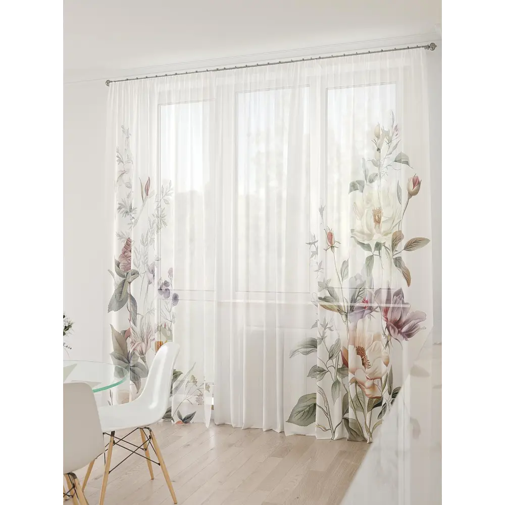 Фото 2 Тюль At home Базовая коллекция AT994048 на шторной ленте 260x450 см цвет бежевый Фото 2 Тюль At home Базовая коллекция AT994048 на шторной ленте 260x450 см цвет бежевый