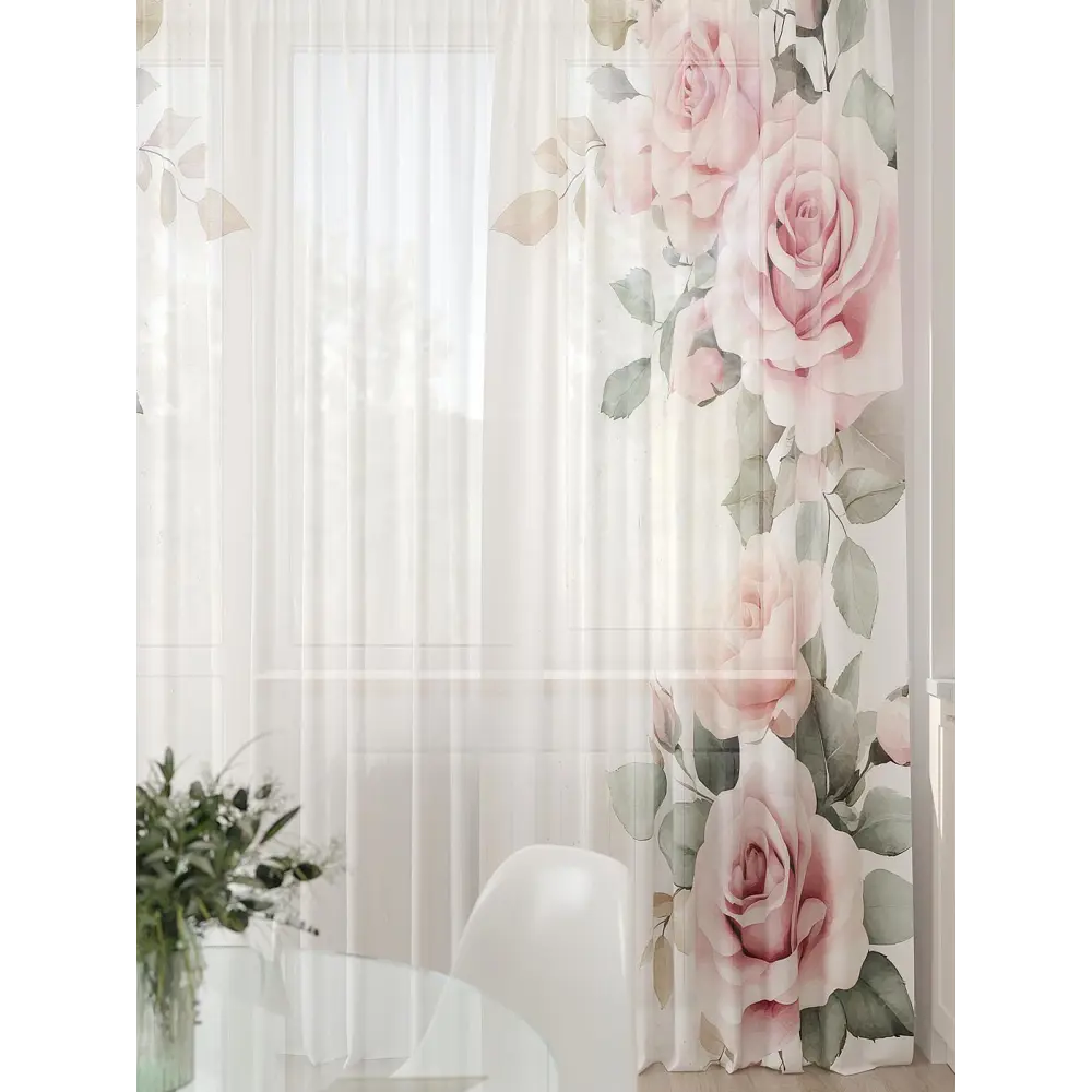 Фото 4 Тюль At home Базовая коллекция AT994043 на шторной ленте 260x450 см цвет бежевый Фото 4 Тюль At home Базовая коллекция AT994043 на шторной ленте 260x450 см цвет бежевый