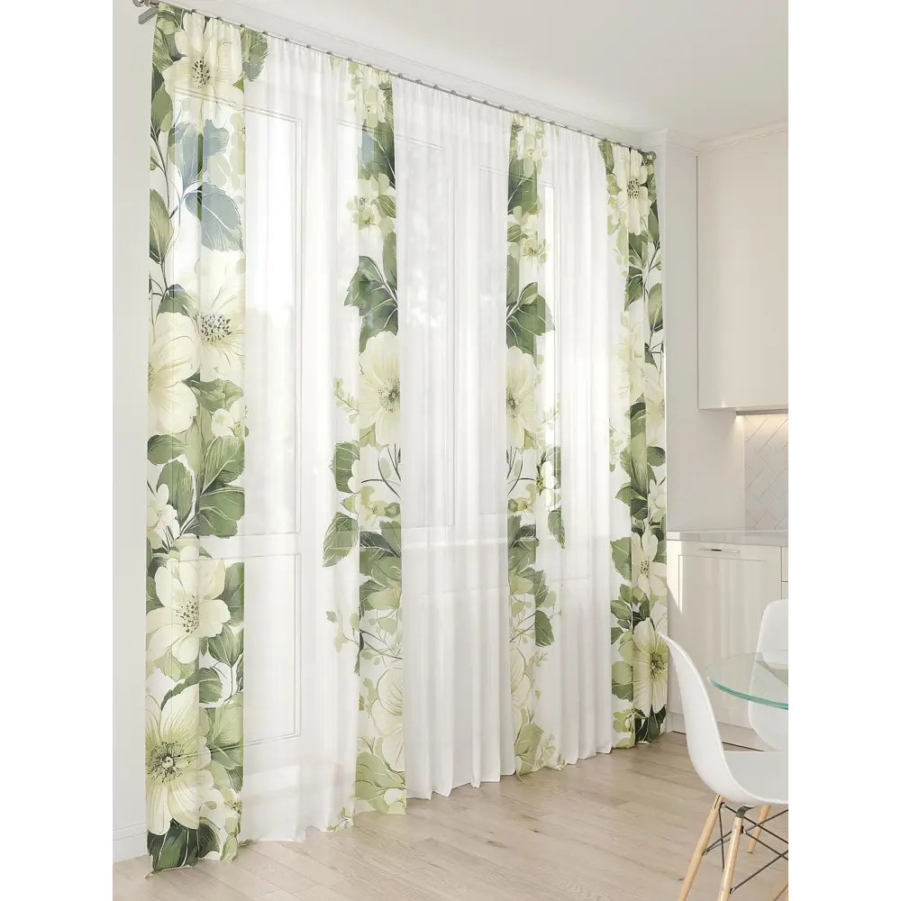 Фото 2 Тюль At home Базовая коллекция AT994035 на шторной ленте 260x450 см цвет белый Фото 2 Тюль At home Базовая коллекция AT994035 на шторной ленте 260x450 см цвет белый