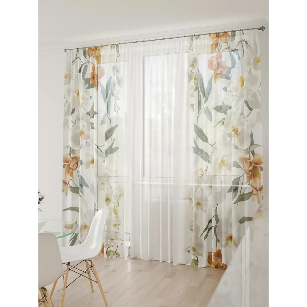 Фото 7 Тюль At home Базовая коллекция AT994033 на шторной ленте 260x450 см цвет бежевый Фото 7 Тюль At home Базовая коллекция AT994033 на шторной ленте 260x450 см цвет бежевый