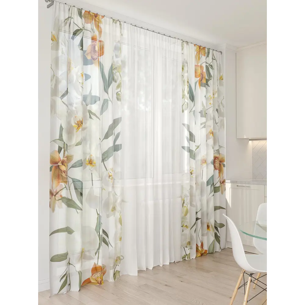 Фото 8 Тюль At home Базовая коллекция AT994033 на шторной ленте 260x450 см цвет бежевый Фото 8 Тюль At home Базовая коллекция AT994033 на шторной ленте 260x450 см цвет бежевый