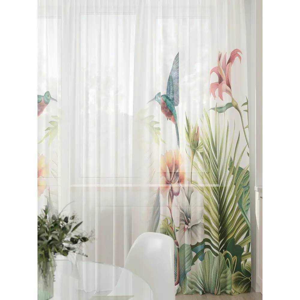 Фото 4 Тюль At home Базовая коллекция AT994031 на шторной ленте 260x450 см цвет белый Фото 4 Тюль At home Базовая коллекция AT994031 на шторной ленте 260x450 см цвет белый