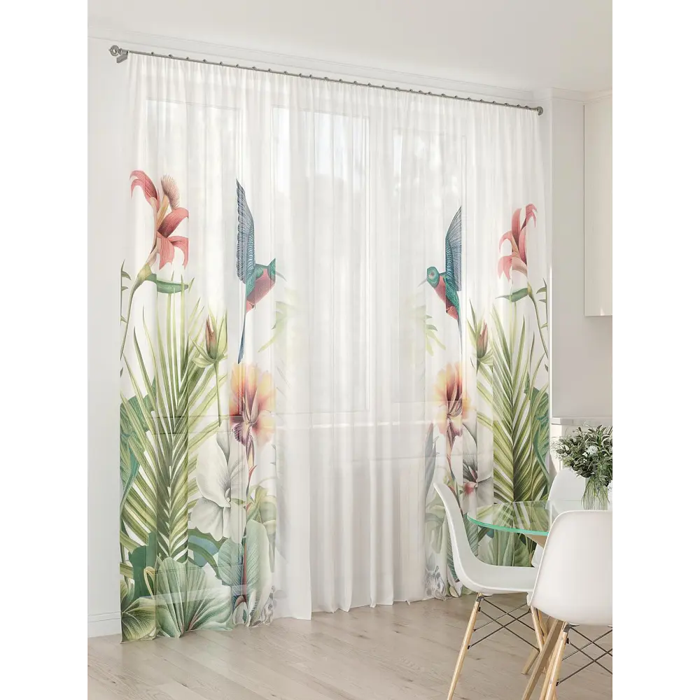 Фото Тюль At home Базовая коллекция AT994031 на шторной ленте 260x450 см цвет белый Фото Тюль At home Базовая коллекция AT994031 на шторной ленте 260x450 см цвет белый