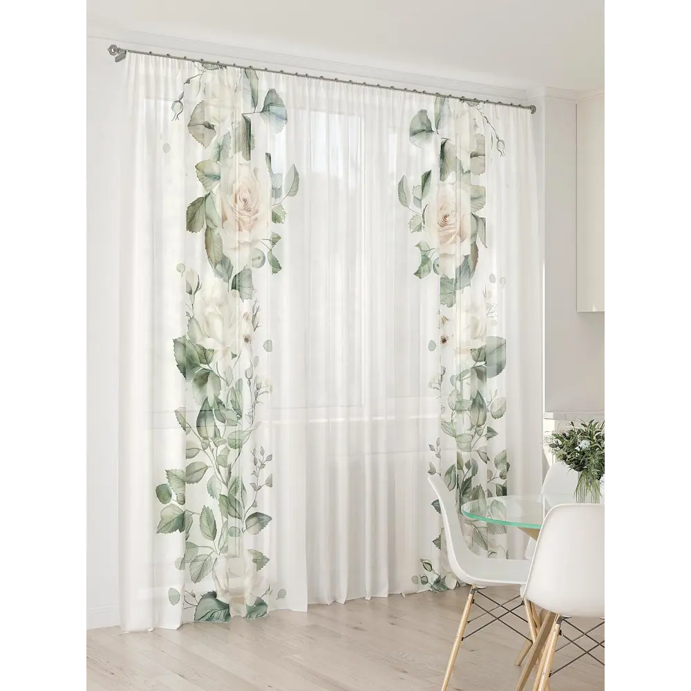 Фото 6 Тюль At home Базовая коллекция AT994029 на шторной ленте 260x450 см цвет бежевый Фото 6 Тюль At home Базовая коллекция AT994029 на шторной ленте 260x450 см цвет бежевый