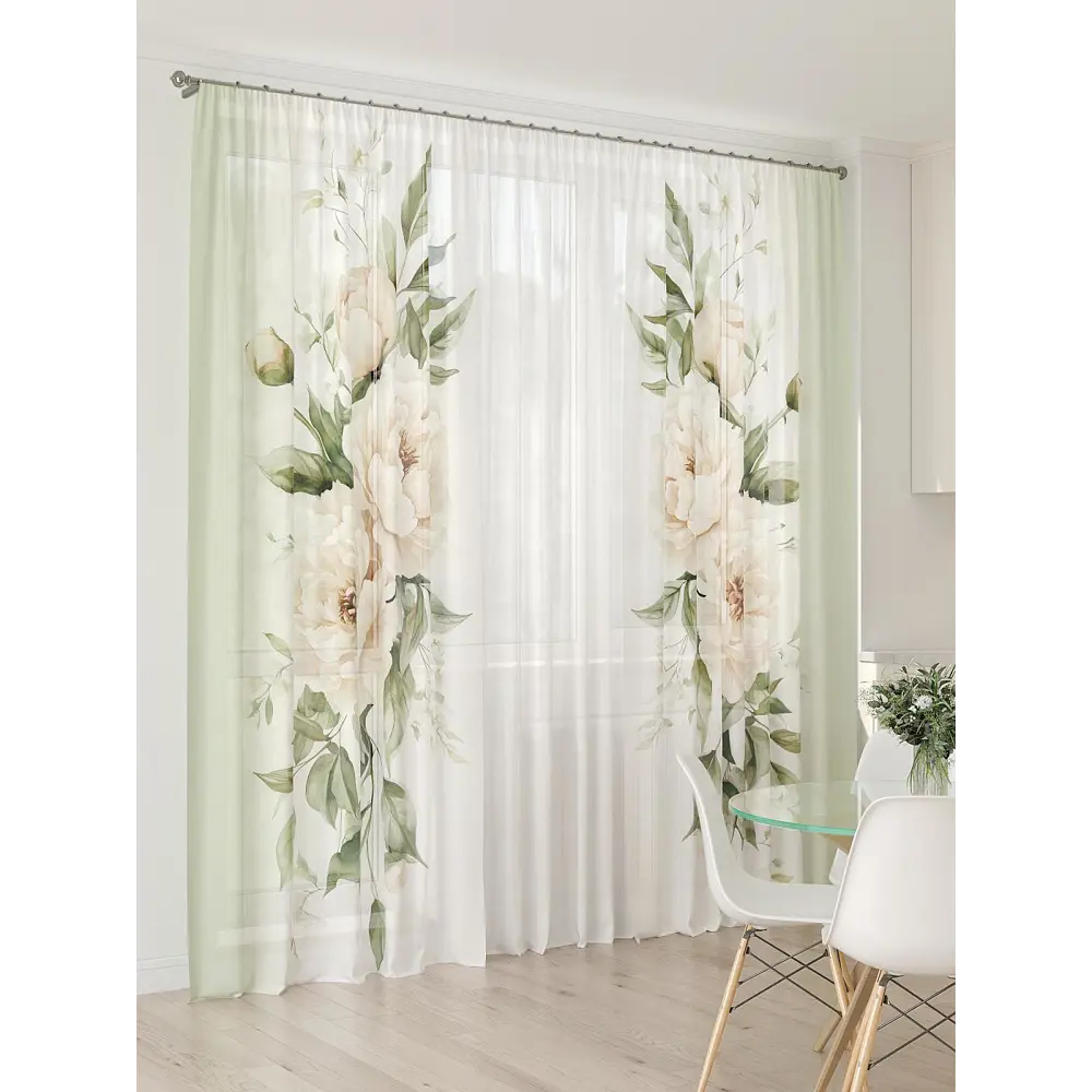 Фото 6 Тюль At home Базовая коллекция AT994027 на шторной ленте 260x450 см цвет бежевый Фото 6 Тюль At home Базовая коллекция AT994027 на шторной ленте 260x450 см цвет бежевый
