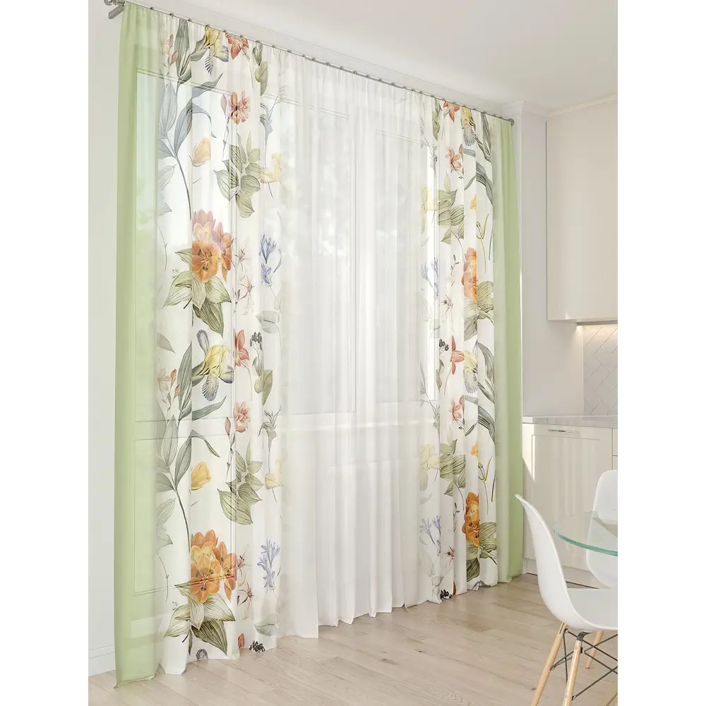 Фото 5 Тюль At home Базовая коллекция AT994023 на шторной ленте 260x450 см цвет бежевый Фото 5 Тюль At home Базовая коллекция AT994023 на шторной ленте 260x450 см цвет бежевый