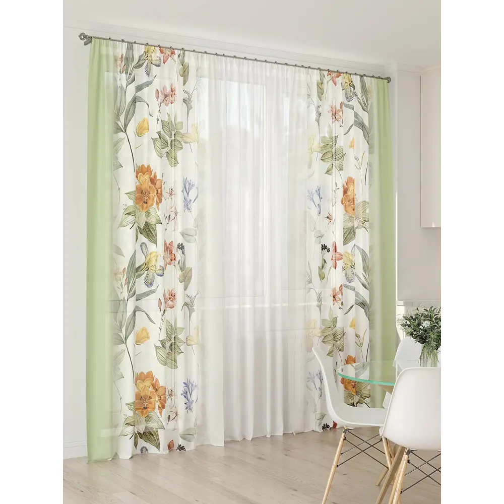 Фото 3 Тюль At home Базовая коллекция AT994023 на шторной ленте 260x450 см цвет бежевый Фото 3 Тюль At home Базовая коллекция AT994023 на шторной ленте 260x450 см цвет бежевый