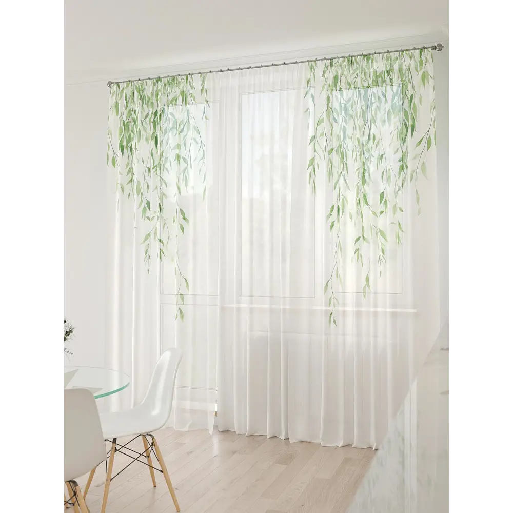 Фото 8 Тюль At home Базовая коллекция AT994021 на шторной ленте 260x450 см цвет белый Фото 8 Тюль At home Базовая коллекция AT994021 на шторной ленте 260x450 см цвет белый