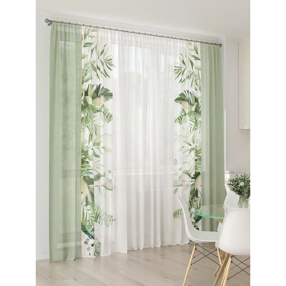 Фото 3 Тюль At home Базовая коллекция AT994013 на шторной ленте 260x450 см цвет бежевый Фото 3 Тюль At home Базовая коллекция AT994013 на шторной ленте 260x450 см цвет бежевый