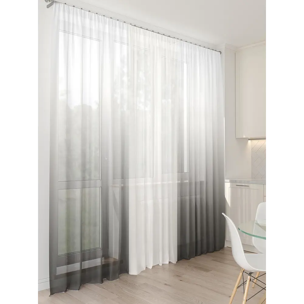 Фото 8 Тюль At home Базовая коллекция AT994186 на шторной ленте 260x450 см цвет белый