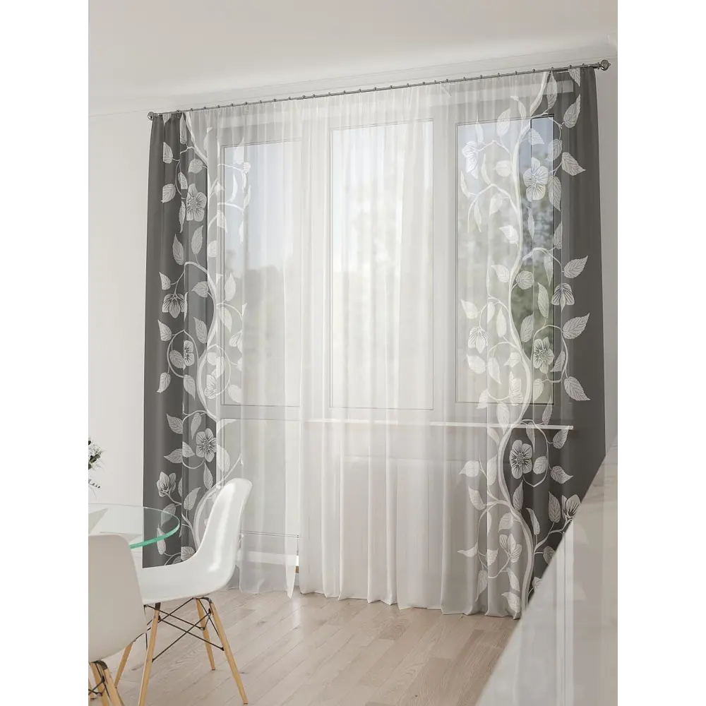 Фото 4 Тюль At home Базовая коллекция AT994173 на шторной ленте 260x450 см цвет белый Фото 4 Тюль At home Базовая коллекция AT994173 на шторной ленте 260x450 см цвет белый