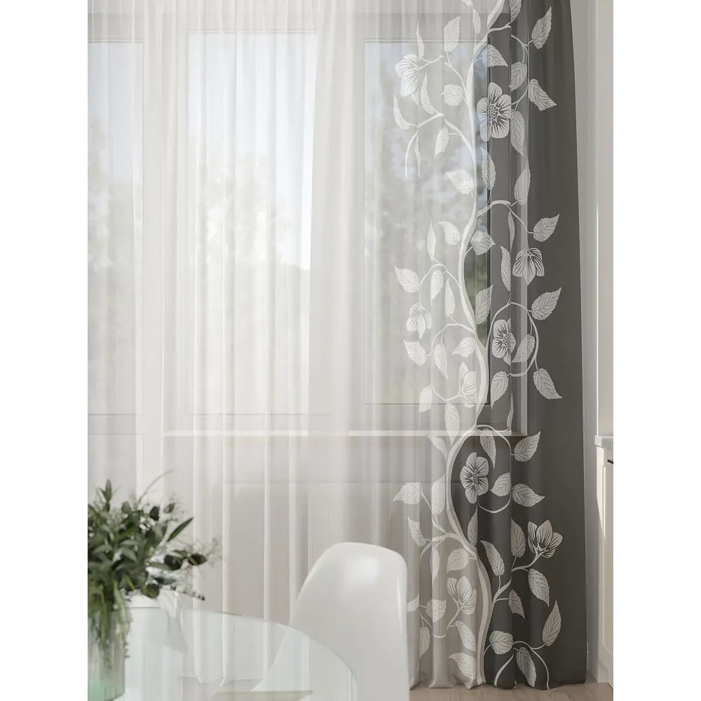 Фото Тюль At home Базовая коллекция AT994173 на шторной ленте 260x450 см цвет белый Фото Тюль At home Базовая коллекция AT994173 на шторной ленте 260x450 см цвет белый