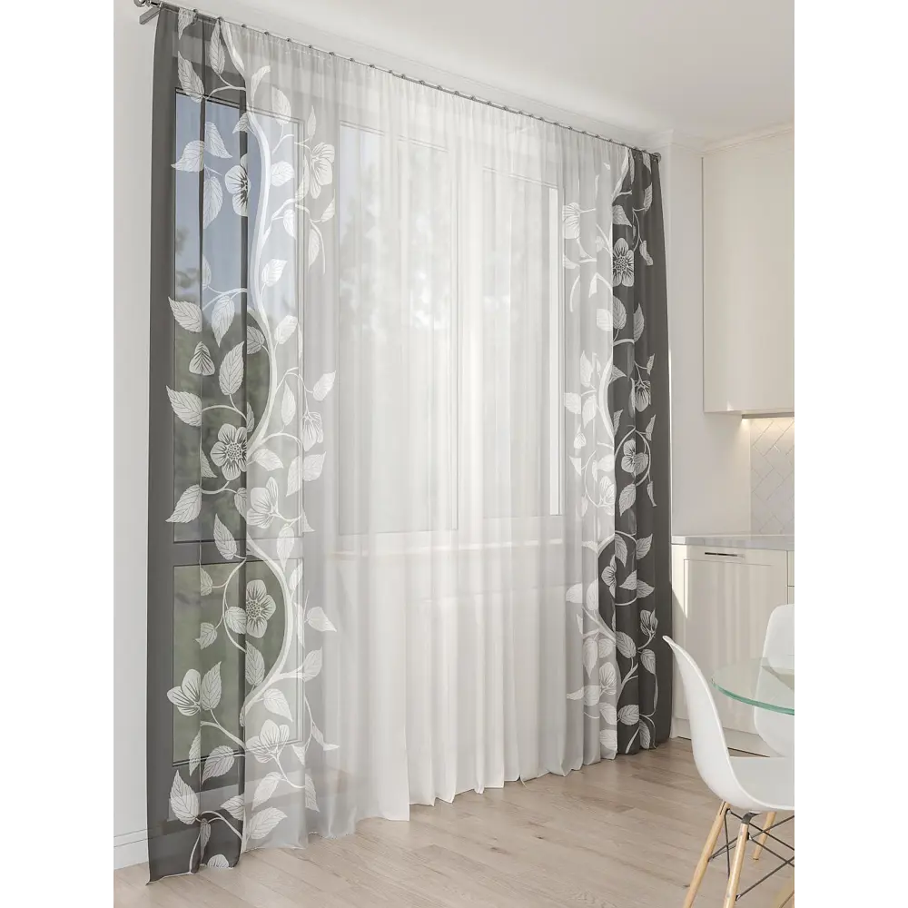 Фото 8 Тюль At home Базовая коллекция AT994173 на шторной ленте 260x450 см цвет белый Фото 8 Тюль At home Базовая коллекция AT994173 на шторной ленте 260x450 см цвет белый