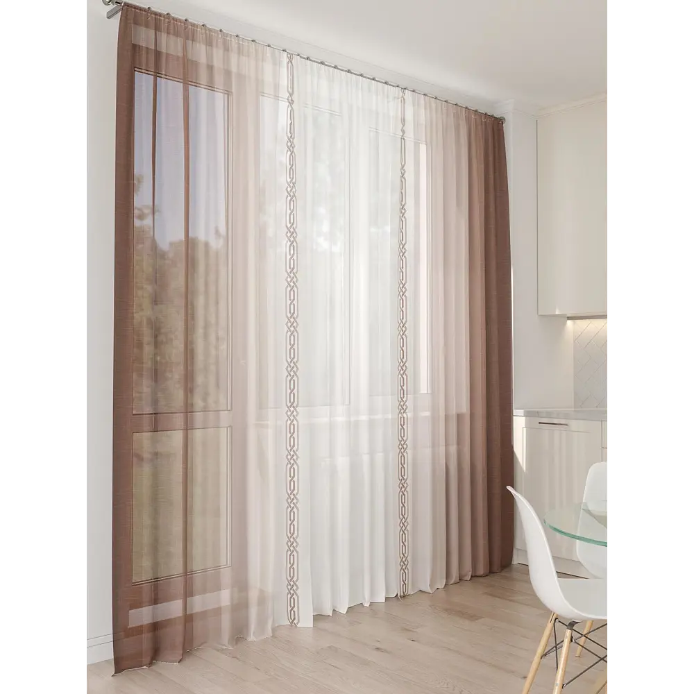 Фото 7 Тюль At home Базовая коллекция AT994159 на шторной ленте 260x450 см цвет белый Фото 7 Тюль At home Базовая коллекция AT994159 на шторной ленте 260x450 см цвет белый