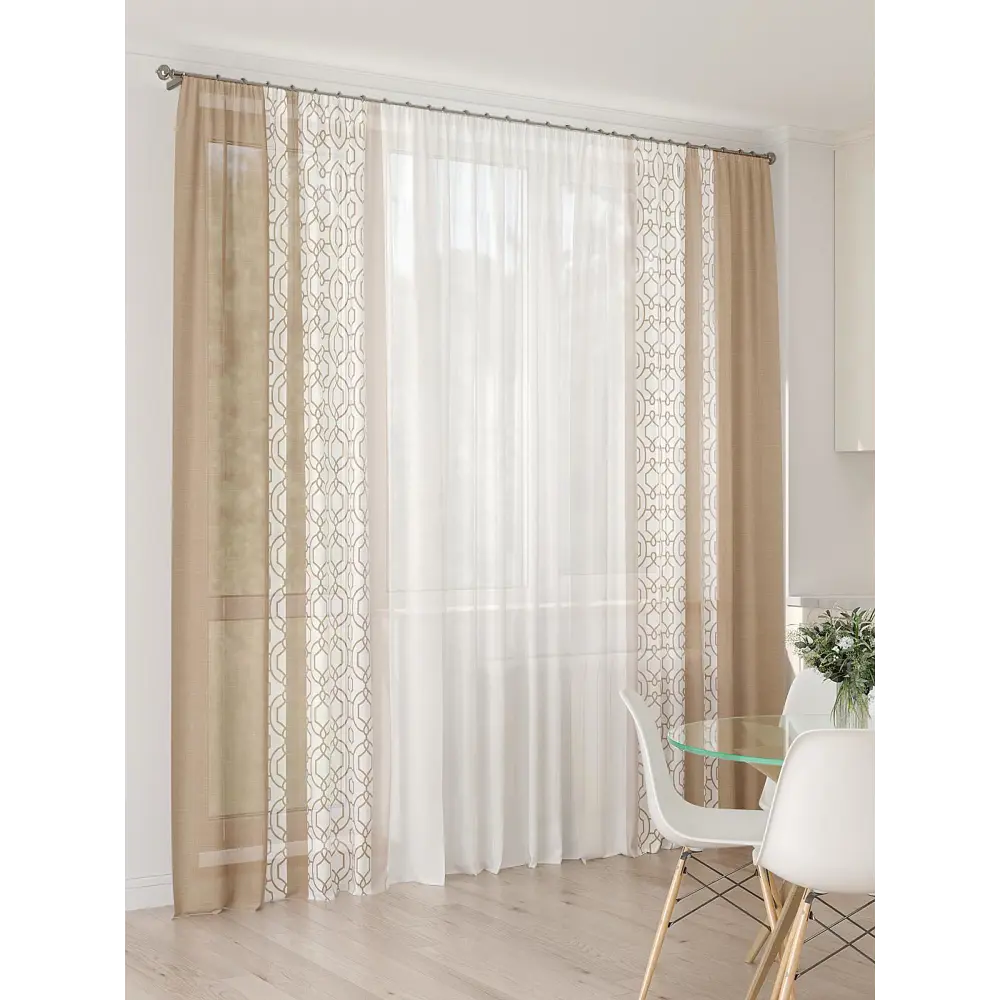 Фото 7 Тюль At home Базовая коллекция AT994154 на шторной ленте 260x450 см цвет белый Фото 7 Тюль At home Базовая коллекция AT994154 на шторной ленте 260x450 см цвет белый