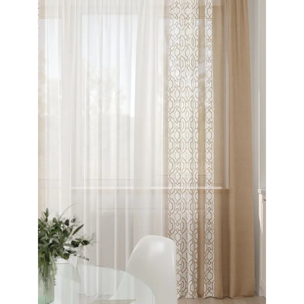 Фото 8 Тюль At home Базовая коллекция AT994154 на шторной ленте 260x450 см цвет белый Фото 8 Тюль At home Базовая коллекция AT994154 на шторной ленте 260x450 см цвет белый
