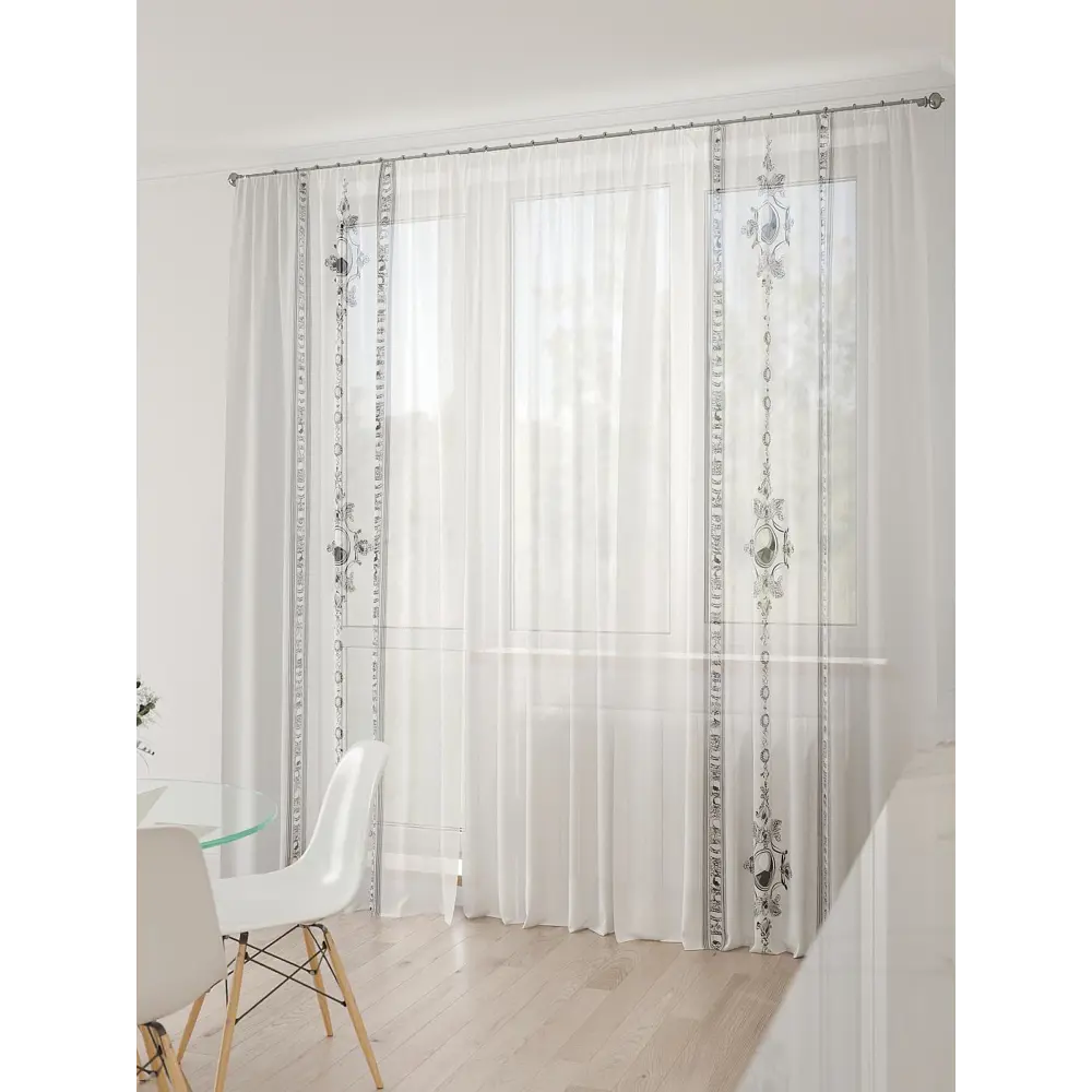 Фото 4 Тюль At home Базовая коллекция AT994152 на шторной ленте 260x450 см цвет бежевый Фото 4 Тюль At home Базовая коллекция AT994152 на шторной ленте 260x450 см цвет бежевый