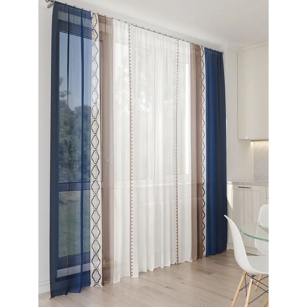 Фото 3 Тюль At home Базовая коллекция AT994149 на шторной ленте 260x450 см цвет белый Фото 3 Тюль At home Базовая коллекция AT994149 на шторной ленте 260x450 см цвет белый
