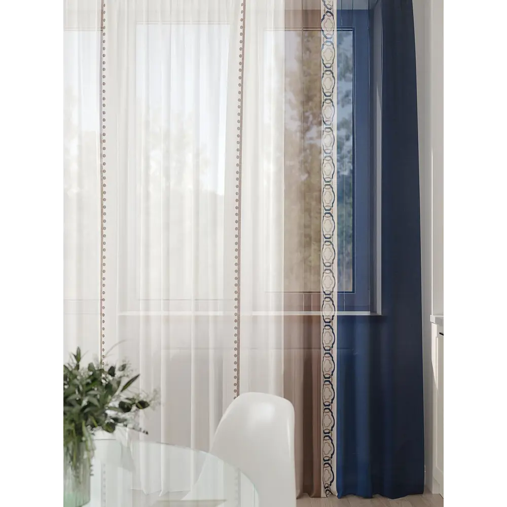 Фото 7 Тюль At home Базовая коллекция AT994149 на шторной ленте 260x450 см цвет белый Фото 7 Тюль At home Базовая коллекция AT994149 на шторной ленте 260x450 см цвет белый
