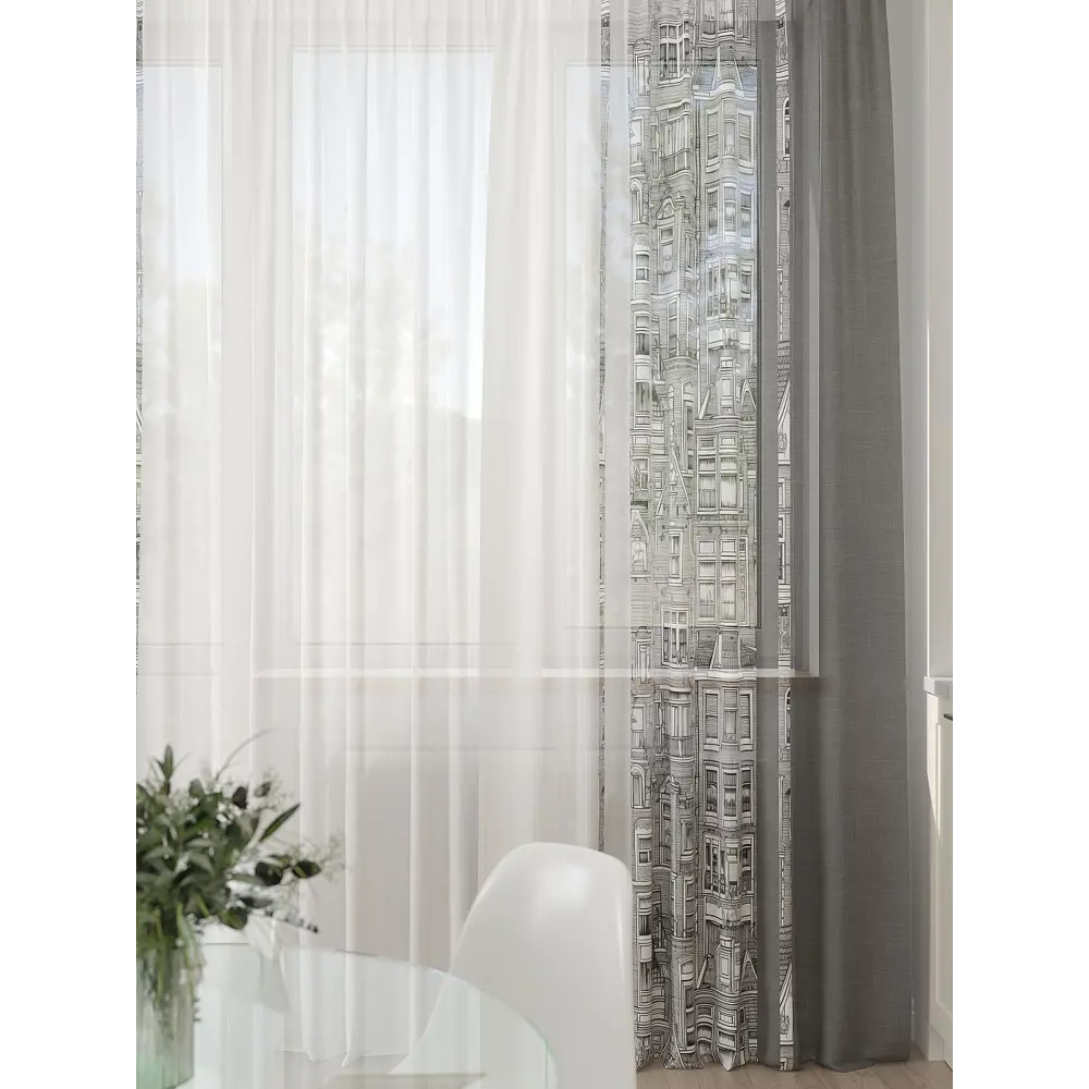 Фото 2 Тюль At home Базовая коллекция AT994141 на шторной ленте 260x450 см цвет белый Фото 2 Тюль At home Базовая коллекция AT994141 на шторной ленте 260x450 см цвет белый