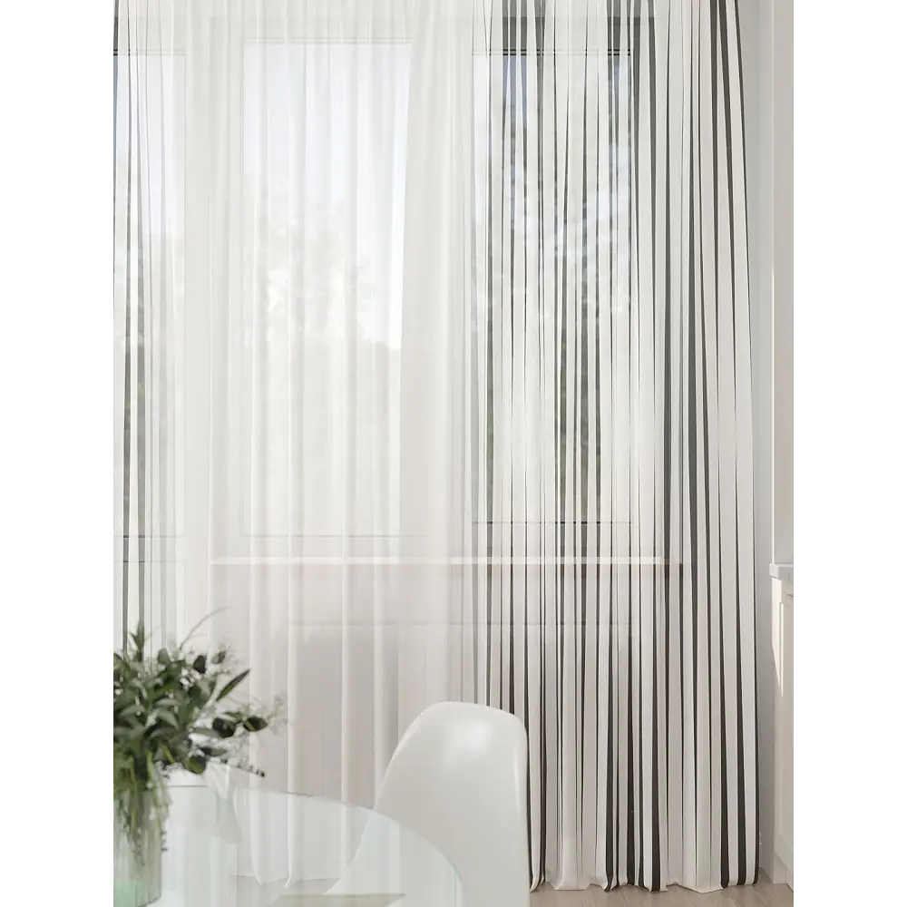 Фото 5 Тюль At home Базовая коллекция AT994140 на шторной ленте 260x450 см цвет белый Фото 5 Тюль At home Базовая коллекция AT994140 на шторной ленте 260x450 см цвет белый