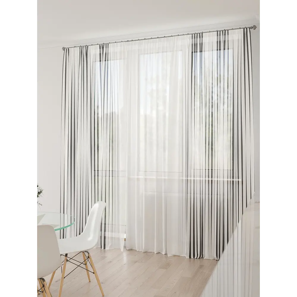 Фото 2 Тюль At home Базовая коллекция AT994140 на шторной ленте 260x450 см цвет белый Фото 2 Тюль At home Базовая коллекция AT994140 на шторной ленте 260x450 см цвет белый