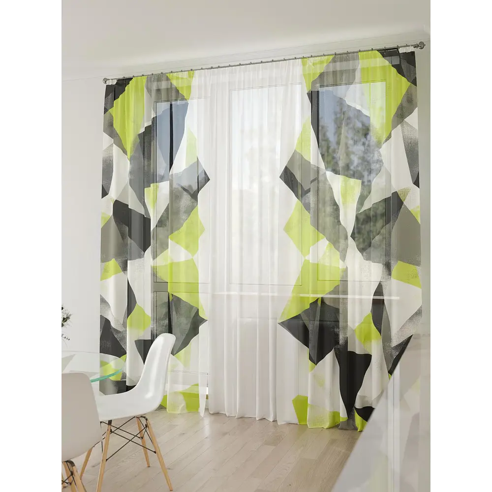 Фото 3 Тюль At home Базовая коллекция AT994136 на шторной ленте 260x450 см цвет белый Фото 3 Тюль At home Базовая коллекция AT994136 на шторной ленте 260x450 см цвет белый