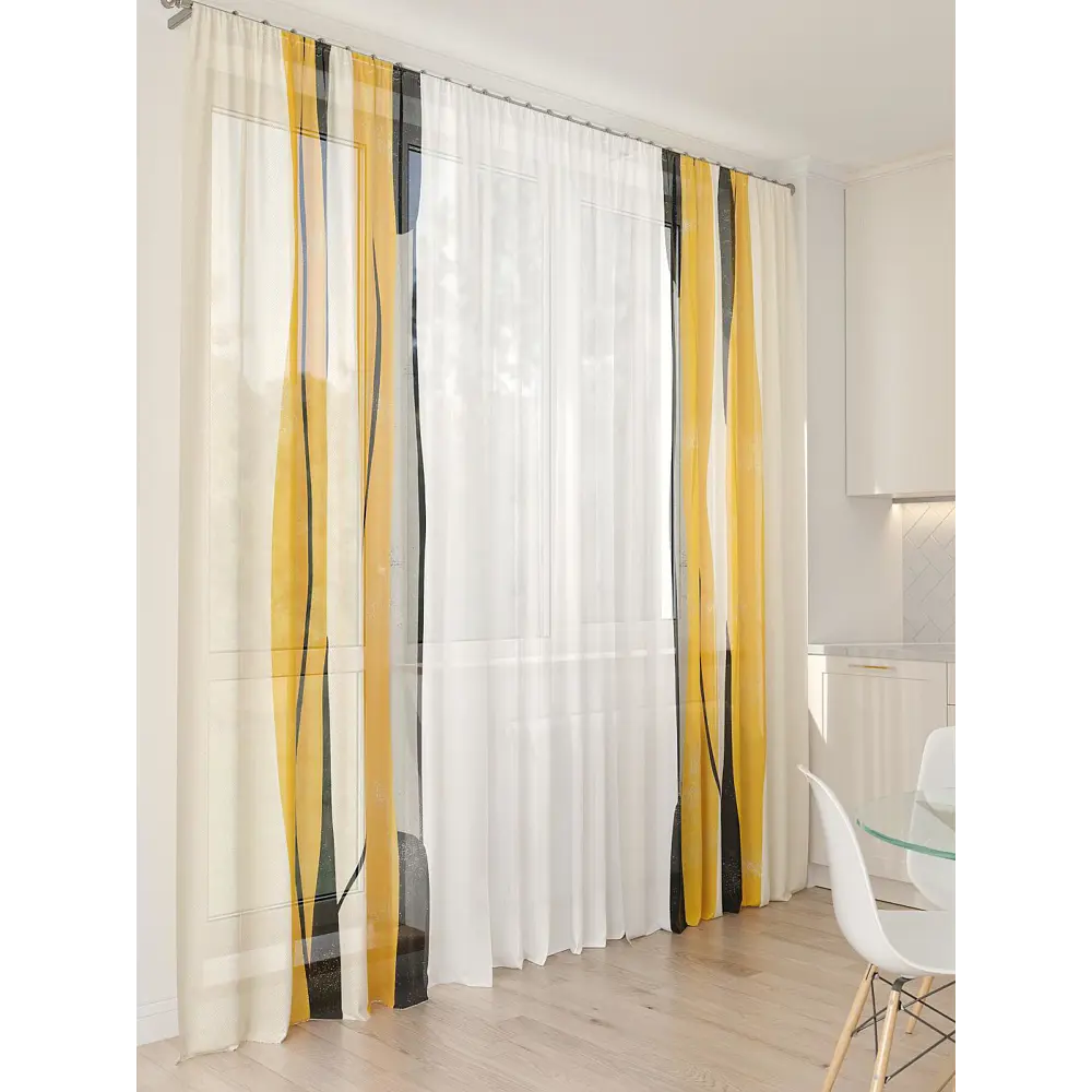Фото 3 Тюль At home Базовая коллекция AT994135 на шторной ленте 260x450 см цвет бежевый Фото 3 Тюль At home Базовая коллекция AT994135 на шторной ленте 260x450 см цвет бежевый