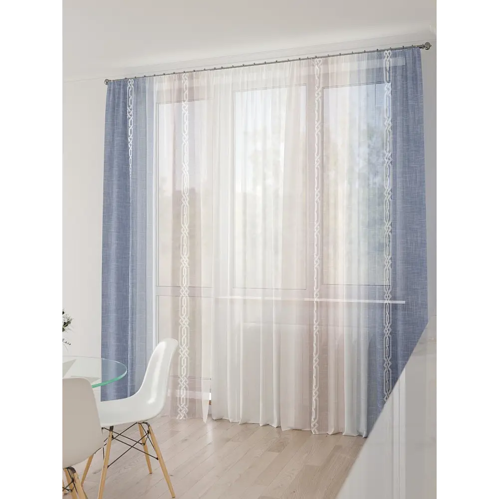 Фото 4 Тюль At home Базовая коллекция AT994128 на шторной ленте 260x450 см цвет бежевый Фото 4 Тюль At home Базовая коллекция AT994128 на шторной ленте 260x450 см цвет бежевый