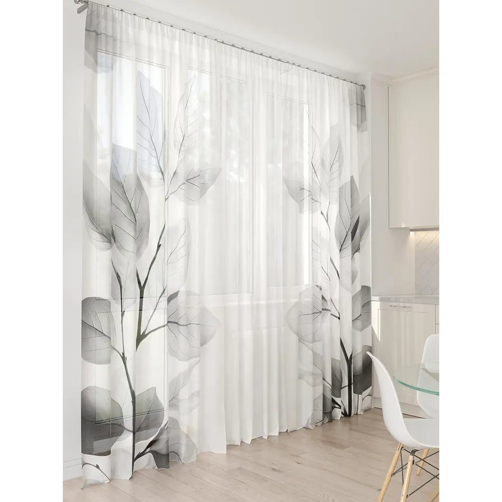 Фото 6 Тюль At home Базовая коллекция AT994119 на шторной ленте 260x450 см цвет белый Фото 6 Тюль At home Базовая коллекция AT994119 на шторной ленте 260x450 см цвет белый
