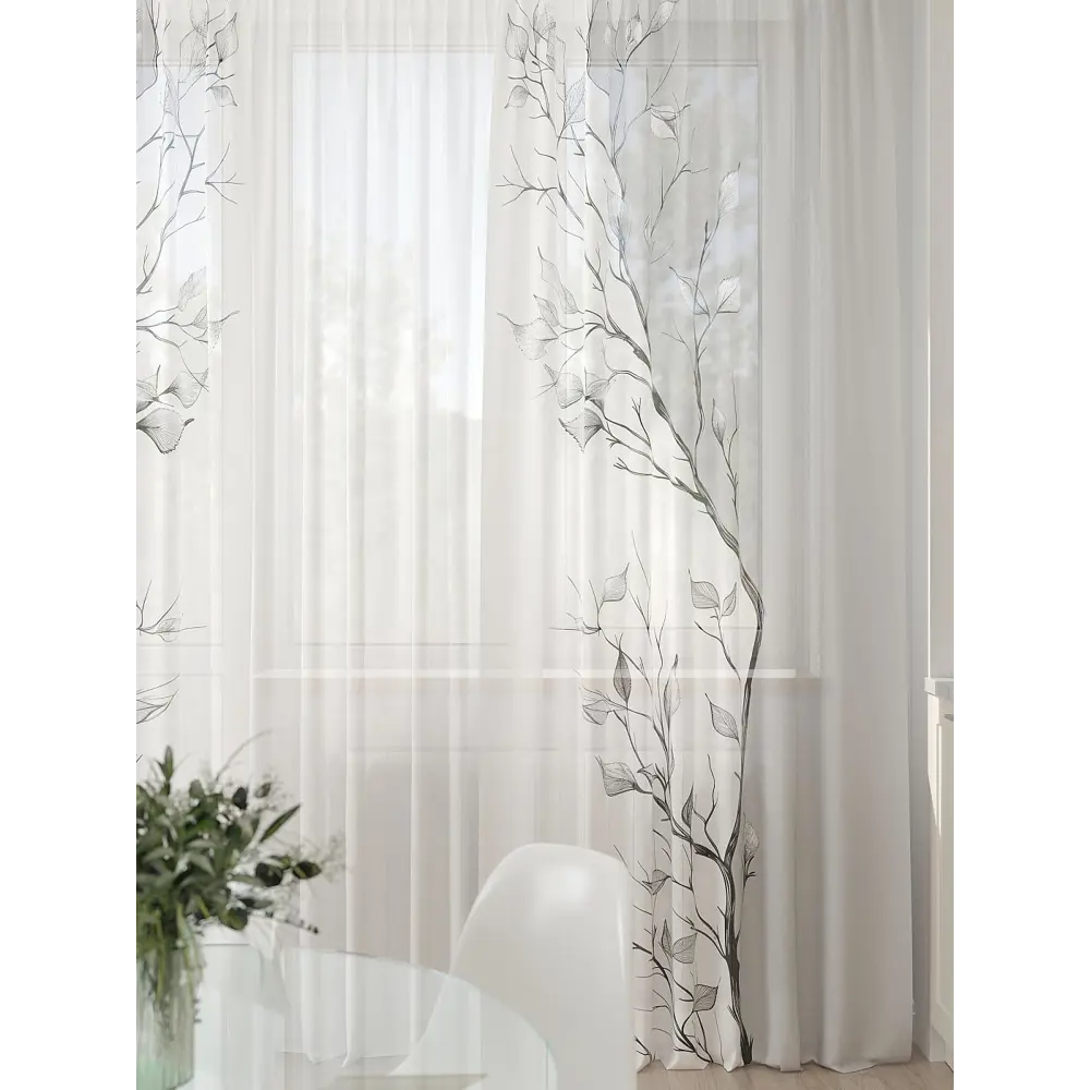 Фото 7 Тюль At home Базовая коллекция AT994093 на шторной ленте 260x450 см цвет белый Фото 7 Тюль At home Базовая коллекция AT994093 на шторной ленте 260x450 см цвет белый