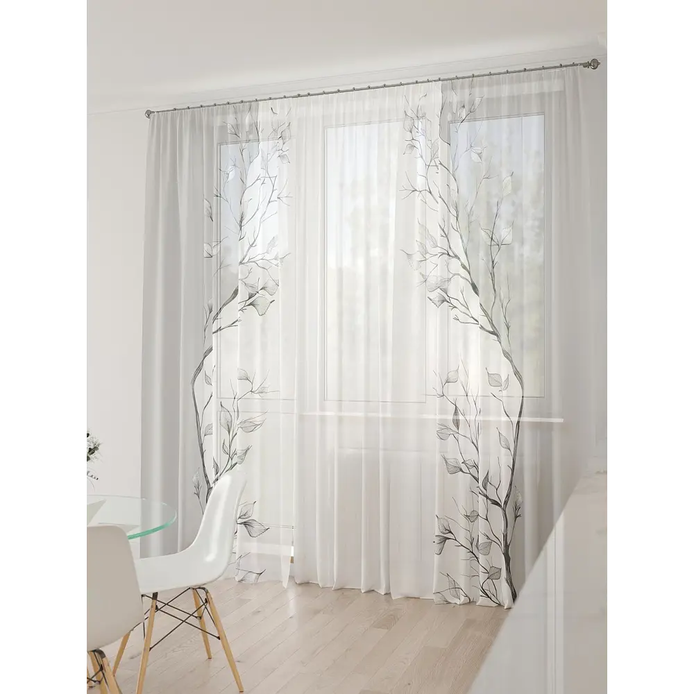 Фото Тюль At home Базовая коллекция AT994093 на шторной ленте 260x450 см цвет белый Фото Тюль At home Базовая коллекция AT994093 на шторной ленте 260x450 см цвет белый