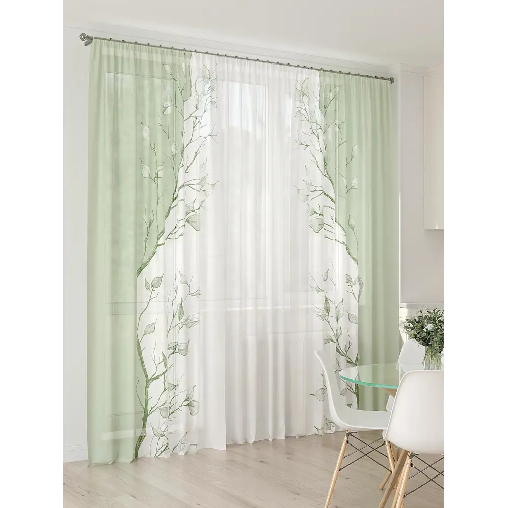 Фото 7 Тюль At home Базовая коллекция AT994092 на шторной ленте 260x450 см цвет белый Фото 7 Тюль At home Базовая коллекция AT994092 на шторной ленте 260x450 см цвет белый