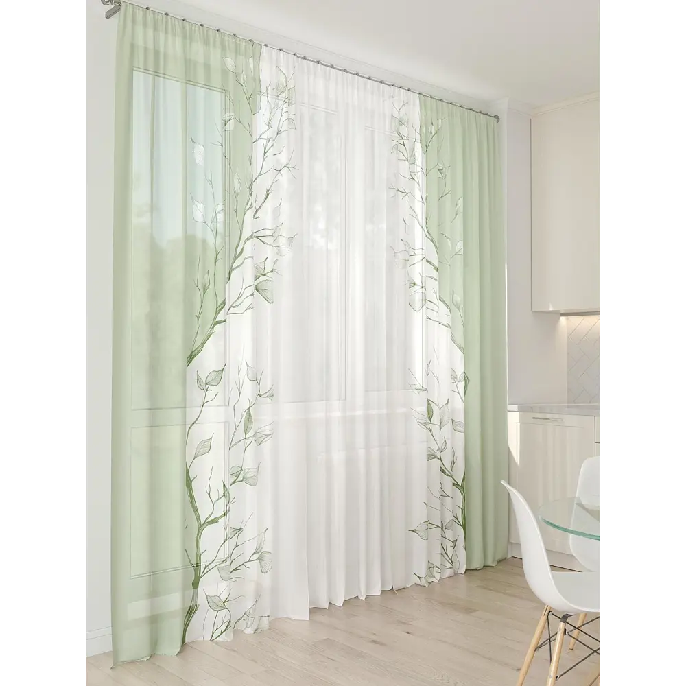 Фото 3 Тюль At home Базовая коллекция AT994092 на шторной ленте 260x450 см цвет белый Фото 3 Тюль At home Базовая коллекция AT994092 на шторной ленте 260x450 см цвет белый