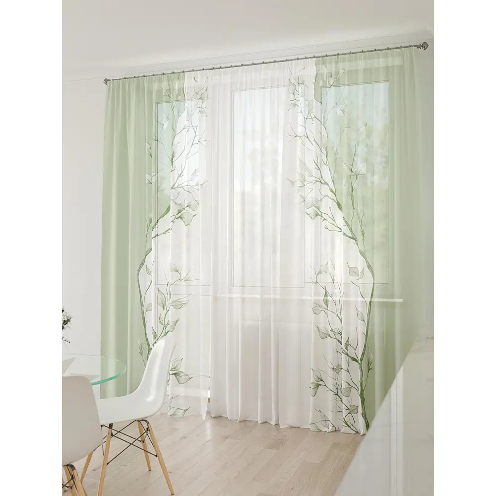 Фото 5 Тюль At home Базовая коллекция AT994092 на шторной ленте 260x450 см цвет белый Фото 5 Тюль At home Базовая коллекция AT994092 на шторной ленте 260x450 см цвет белый