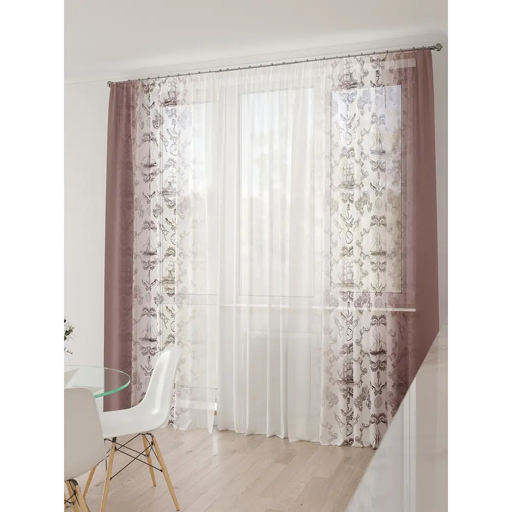 Фото 3 Тюль At home Базовая коллекция AT994087 на шторной ленте 260x450 см цвет белый Фото 3 Тюль At home Базовая коллекция AT994087 на шторной ленте 260x450 см цвет белый