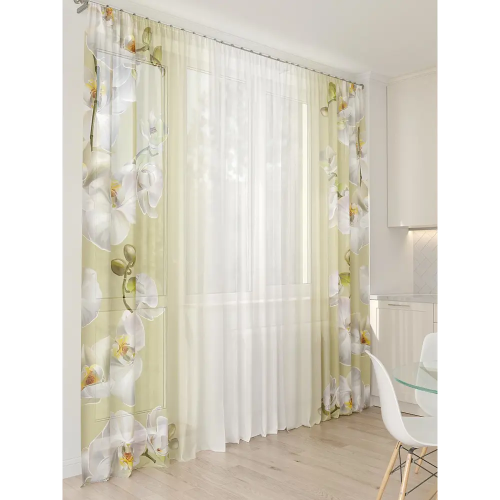 Фото 8 Тюль At home Базовая коллекция AT994086 на шторной ленте 260x450 см цвет белый Фото 8 Тюль At home Базовая коллекция AT994086 на шторной ленте 260x450 см цвет белый