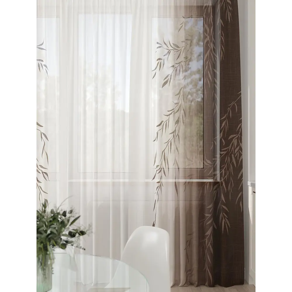 Фото 4 Тюль At home Базовая коллекция AT994083 на шторной ленте 260x450 см цвет белый Фото 4 Тюль At home Базовая коллекция AT994083 на шторной ленте 260x450 см цвет белый