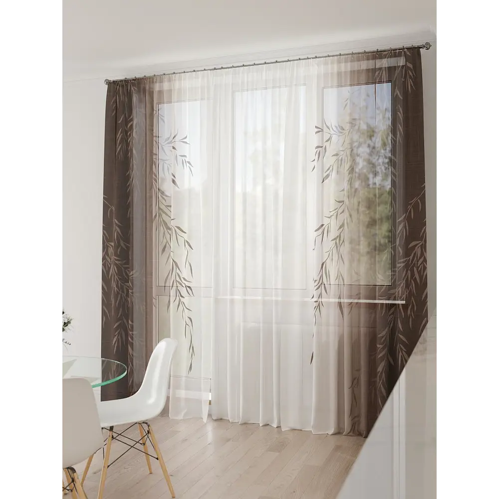 Фото 7 Тюль At home Базовая коллекция AT994083 на шторной ленте 260x450 см цвет белый Фото 7 Тюль At home Базовая коллекция AT994083 на шторной ленте 260x450 см цвет белый