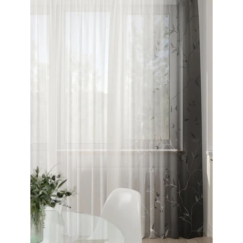 Фото 2 Тюль At home Базовая коллекция AT994082 на шторной ленте 260x450 см цвет белый Фото 2 Тюль At home Базовая коллекция AT994082 на шторной ленте 260x450 см цвет белый