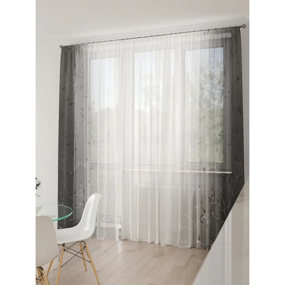 Фото Тюль At home Базовая коллекция AT994082 на шторной ленте 260x450 см цвет белый Фото Тюль At home Базовая коллекция AT994082 на шторной ленте 260x450 см цвет белый
